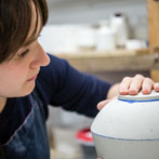 Jessica Thorn at work in her studio 2018